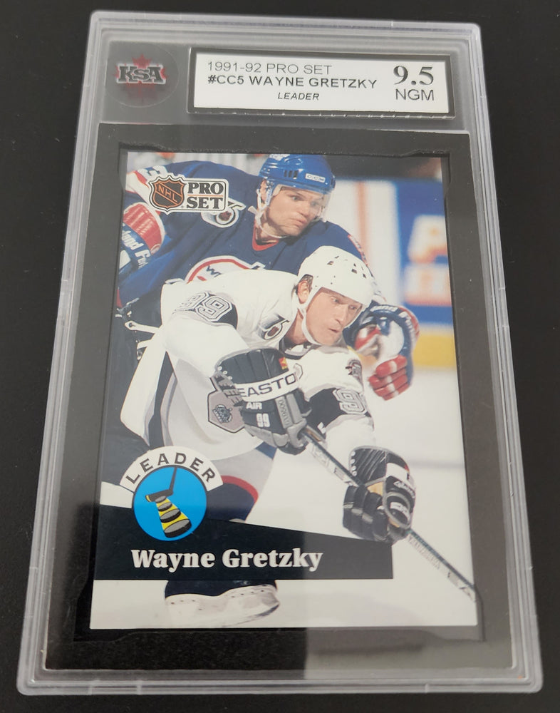 1991-92 Pro Set Scoring Leader Cc5 Wayne Gretzky Ksa 9.5