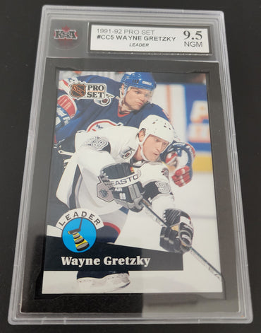 1991-92 Pro Set Scoring Leader Cc5 Wayne Gretzky Ksa 9.5