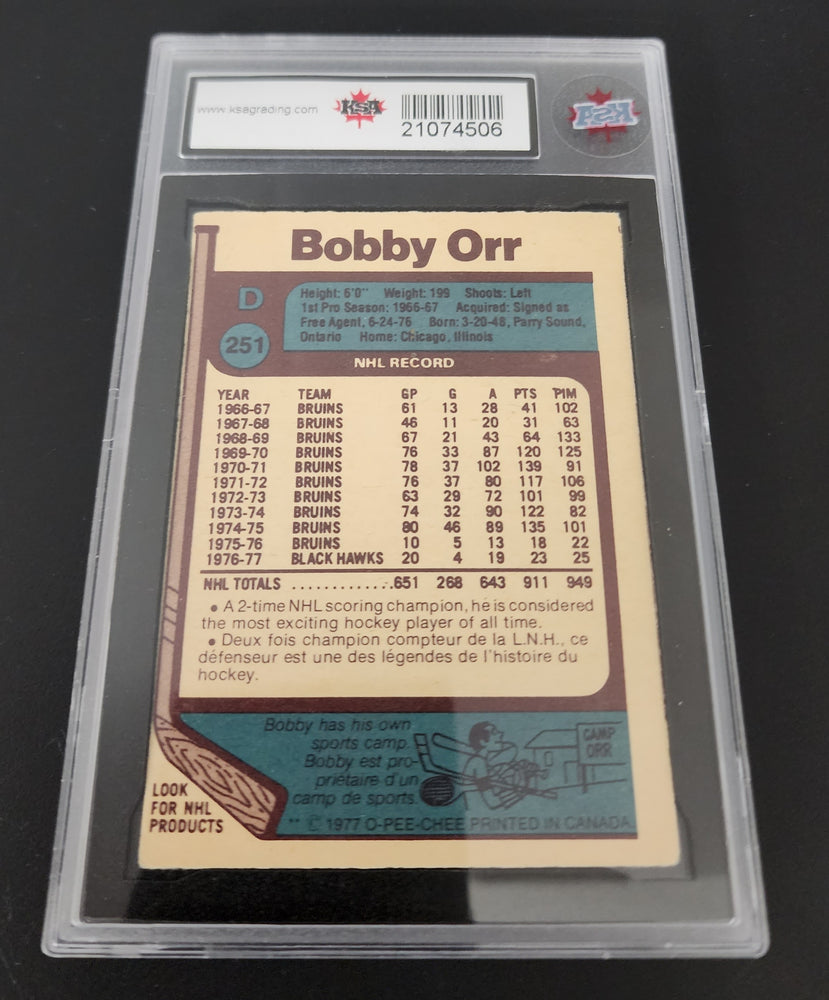 1977-78 O-Pee-Chee Blackhawks #251 Bobby Orr Ksa 6.5