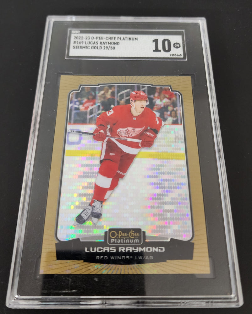 2022-23 Upper Deck O-Pee-Chee Platinum Seismic Gold #169 Lucas Raymond /50 Sgc 10