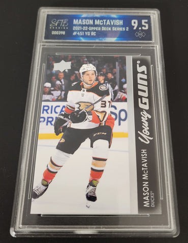 2021-22 Upper Deck Series 2 Young Guns #451 Rookie Rc Mason Mctavish Sftb 9.5