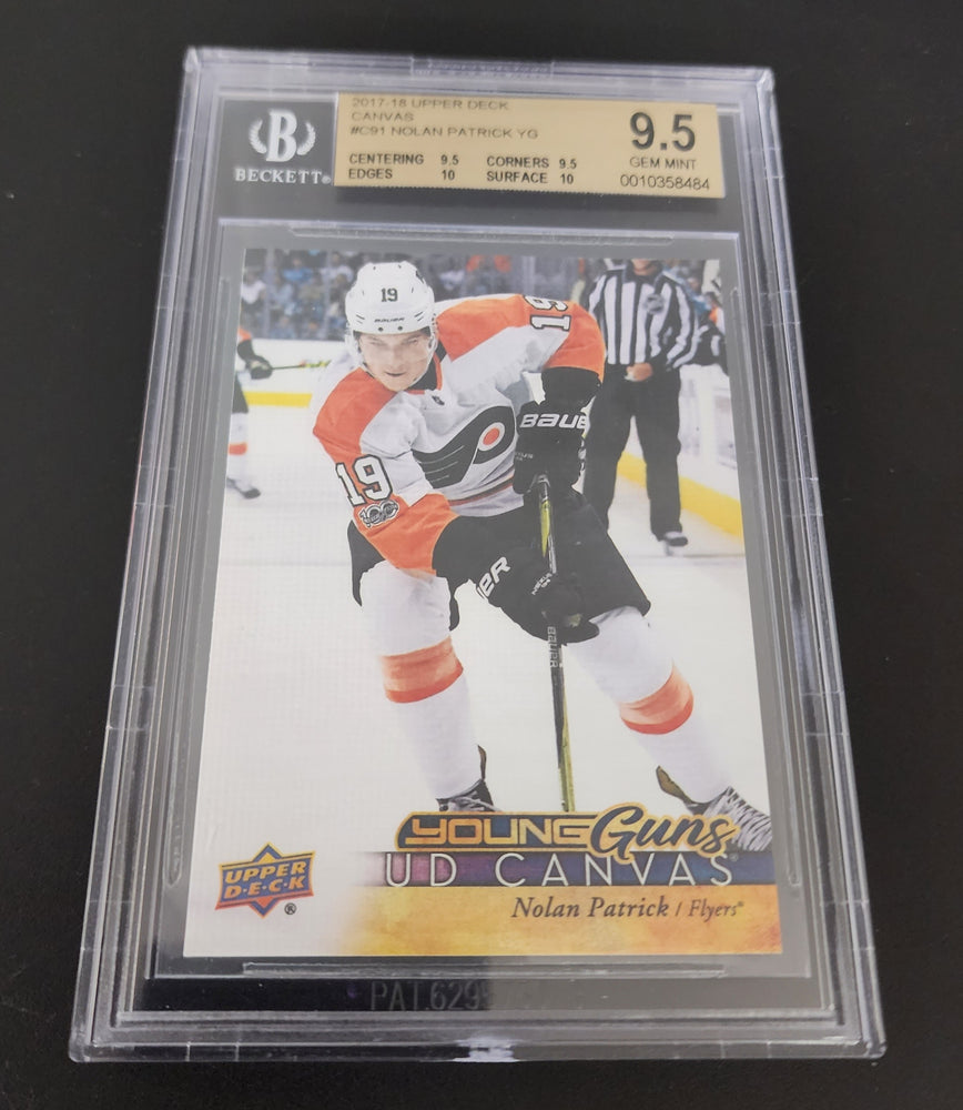 2017-18 Upper Deck Series 1 Young Guns Ud Canvas C91 Rookie Rc Nolan Patrick Beckett 9.5