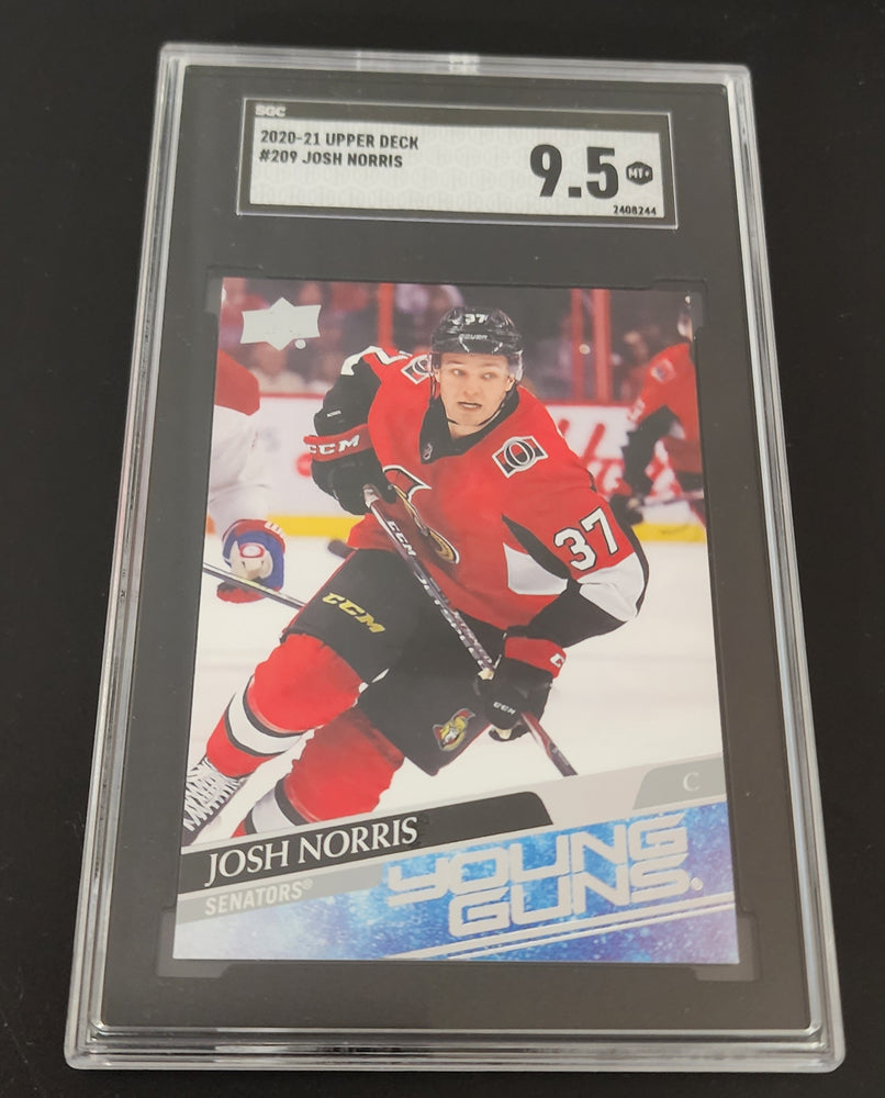 2020-21 Upper Deck Series 1 Young Guns #209 Rookie Rc Josh Norris Sgc 9.5