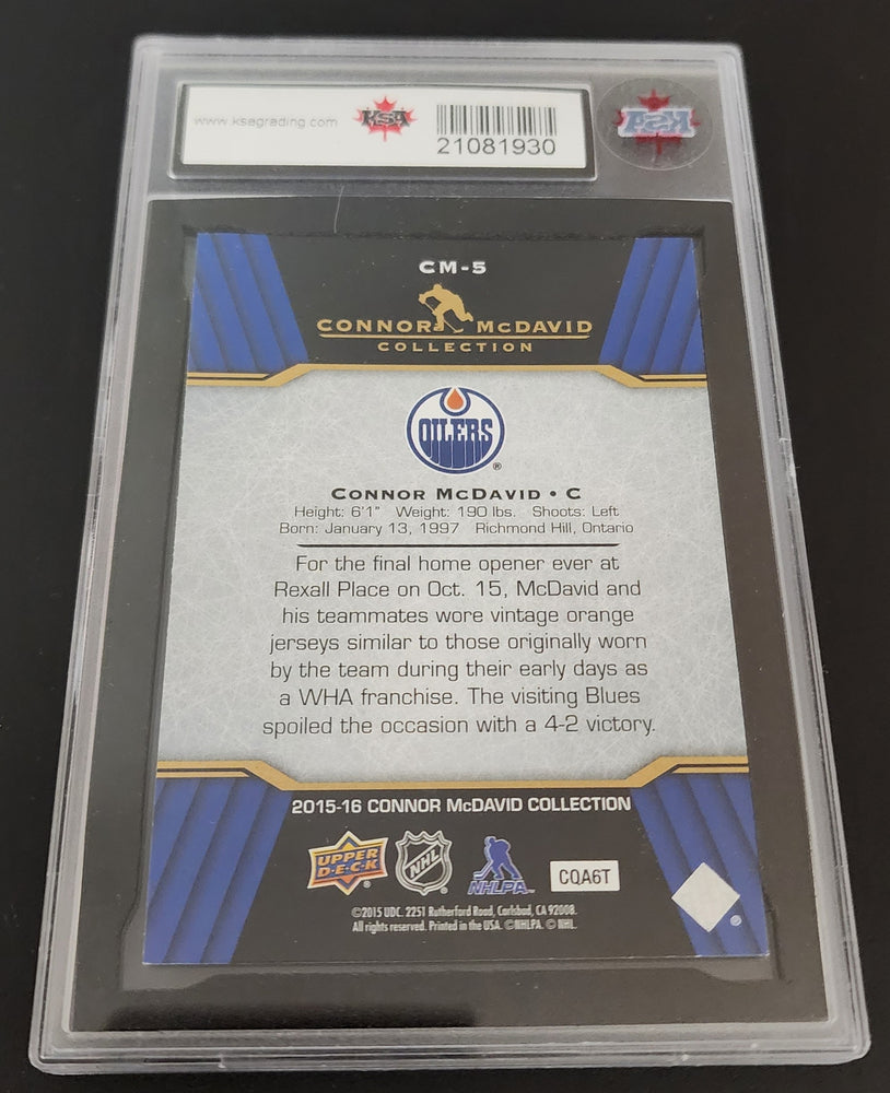 2015-16 Upper Deck Mcdavid Collection Home Opener Cm-5 Rookie Rc Connor Mcdavid Ksa 10