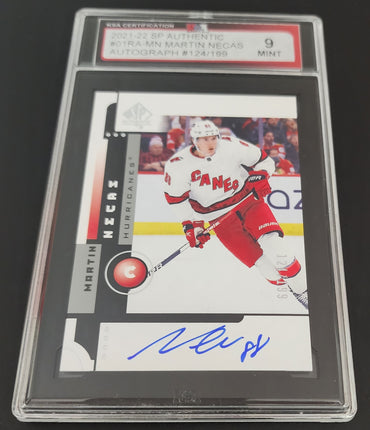 2021-22 Upper Deck Sp Authentic Autograph 01Ra-Mn Auto Martin Necas Ksa 9