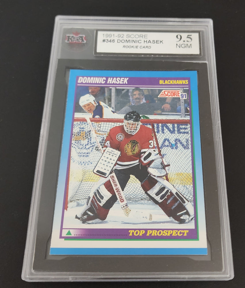1991-92 Score Top Prospect #346 Rookie Rc Dominic Hasek Ksa 9.5