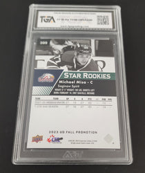 2023 Upper Deck Fall Promotion Star Rookies #399 Rookie Rc Michael Misa Tga 9