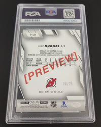 2023-24 Upper Deck O-Pee-Chee Platinum Marquee Rookie Seismic Gold Preview Rookie Rc Luke Hughes Psa 10
