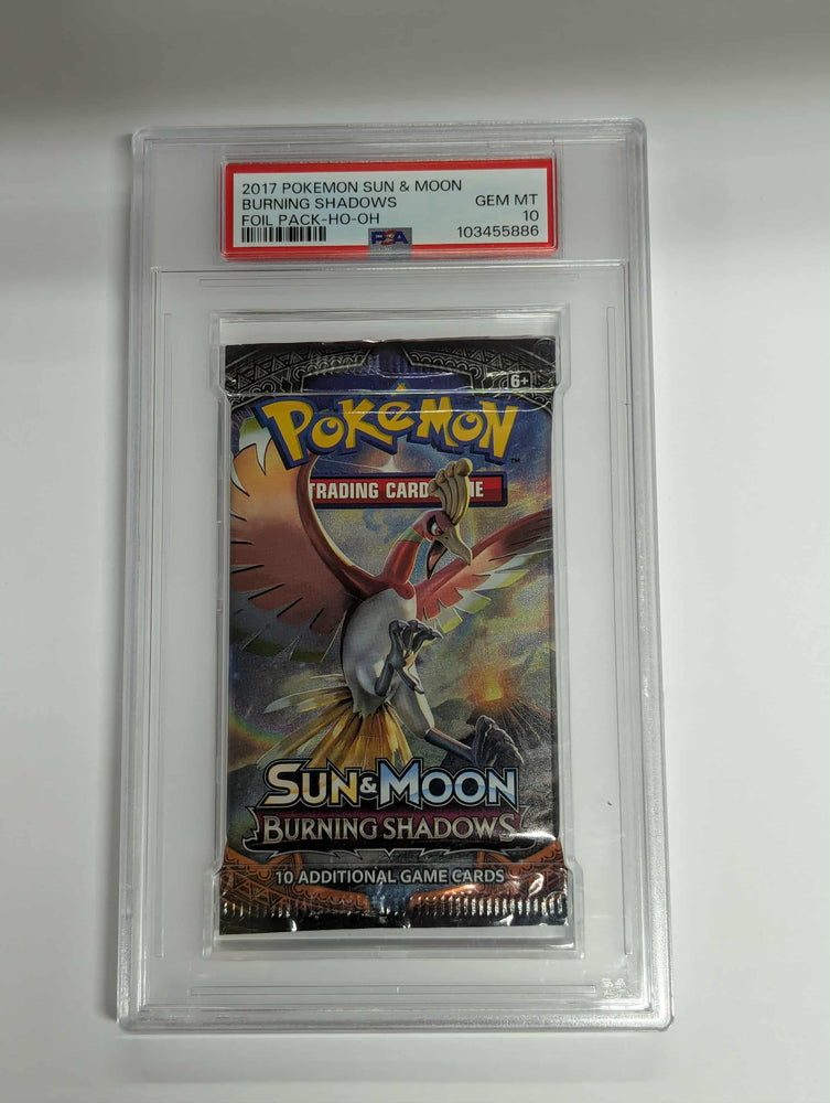 Pokemon Sun and Moon Burning Shadows Booster Pack Graded PSA 10