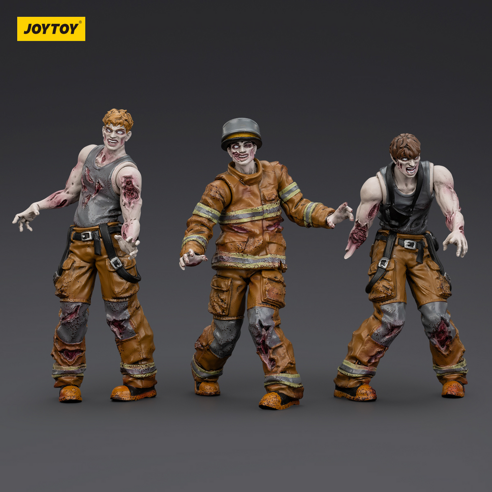 JOYTOY DARK SOURCE ZOMBIE FIGURE FIREFIGHTERS