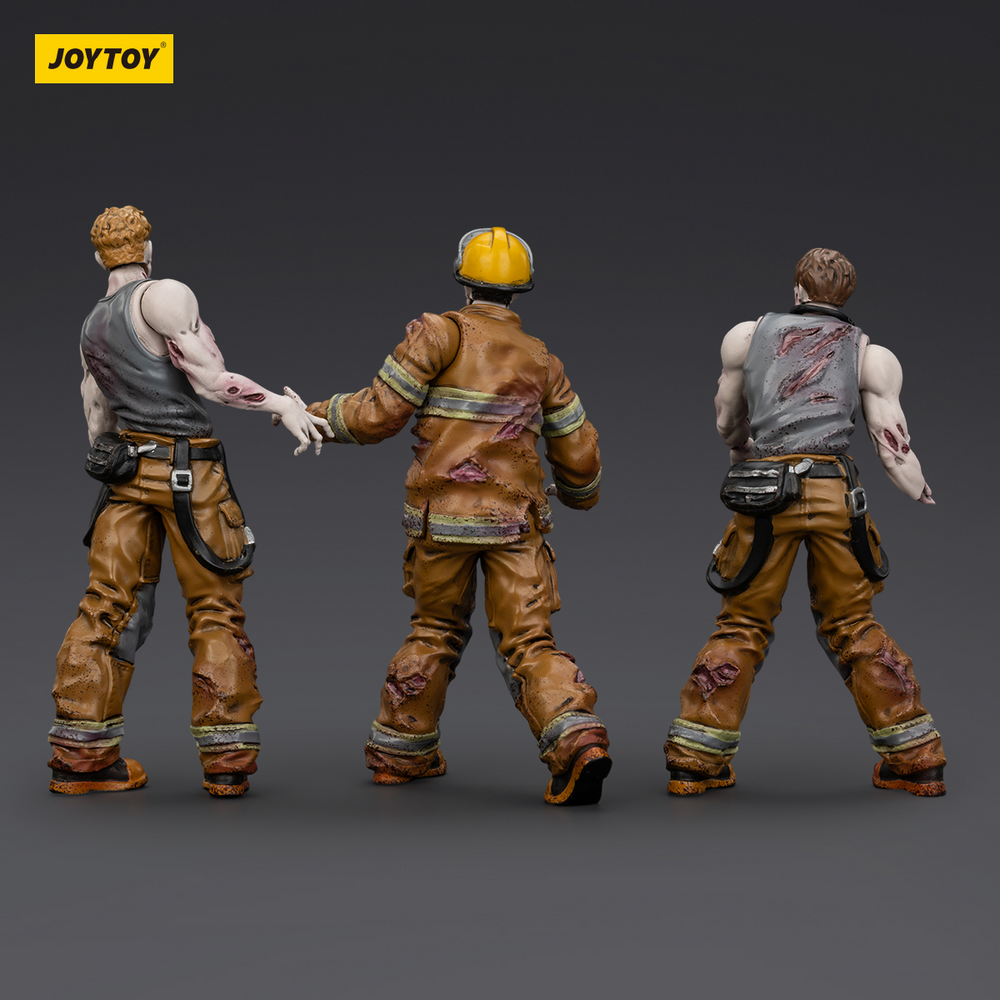 JOYTOY DARK SOURCE ZOMBIE FIGURE FIREFIGHTERS