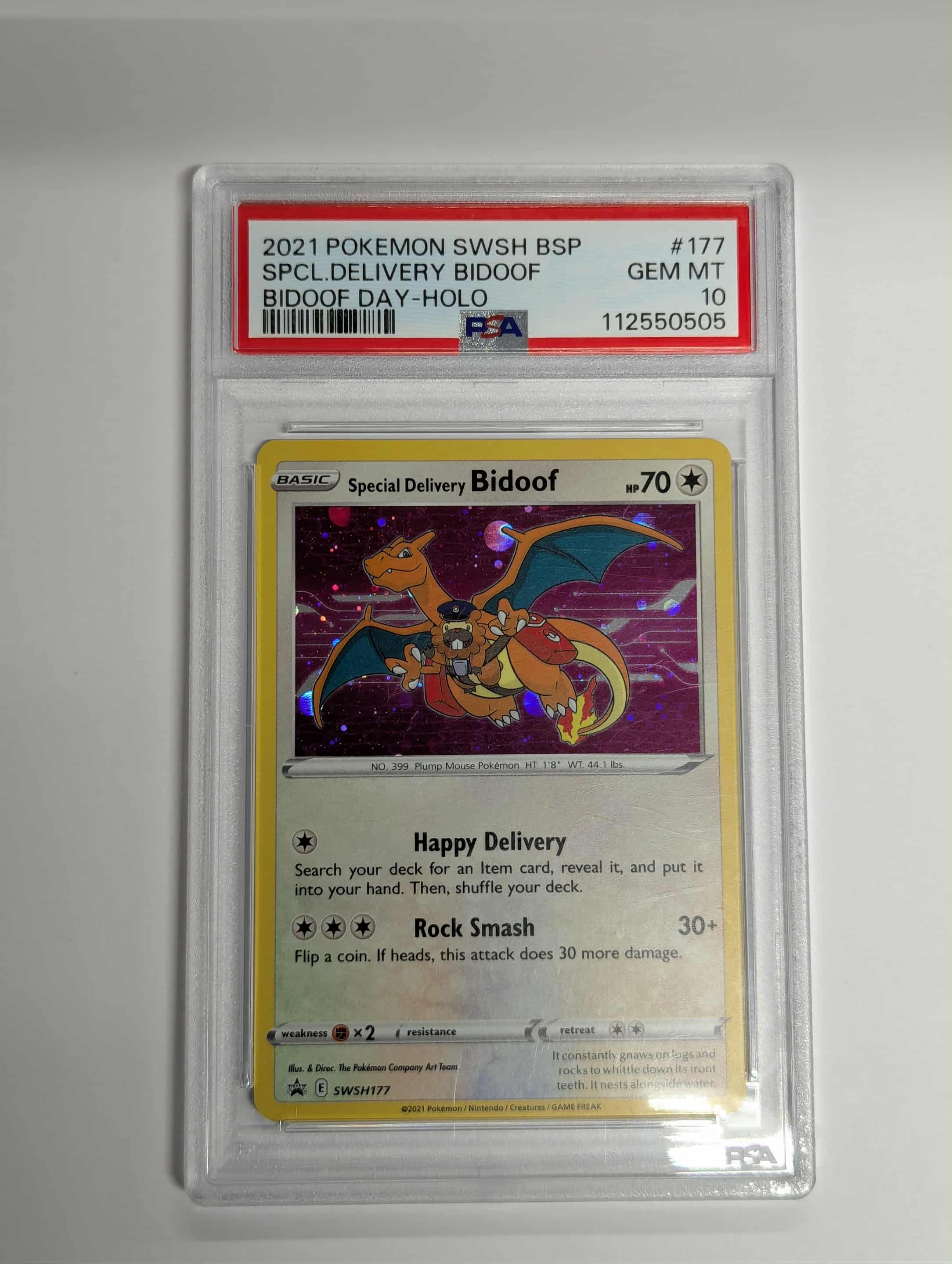 Special Delivery Bidoof (SWSH177) Graded PSA 10