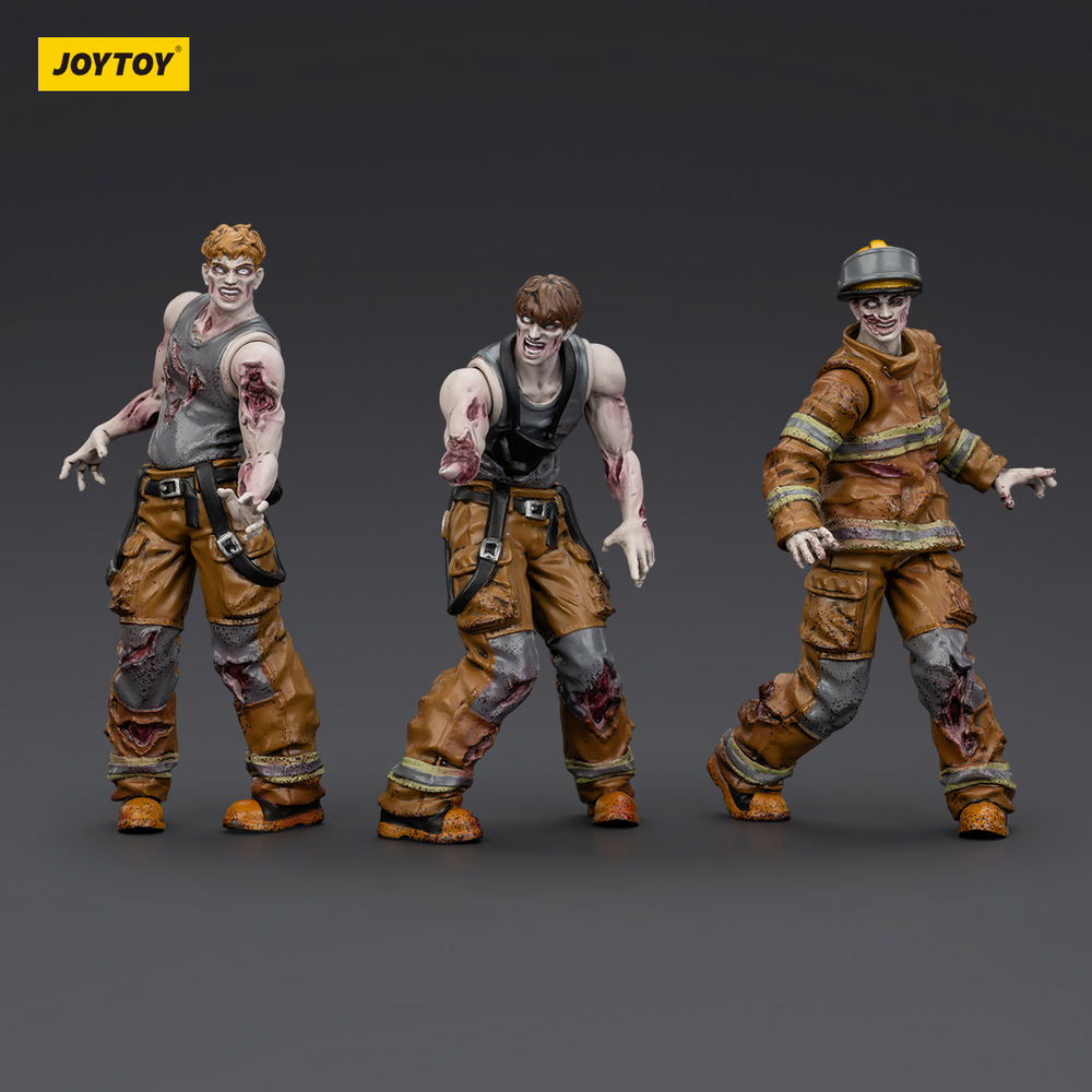 JOYTOY DARK SOURCE ZOMBIE FIGURE FIREFIGHTERS