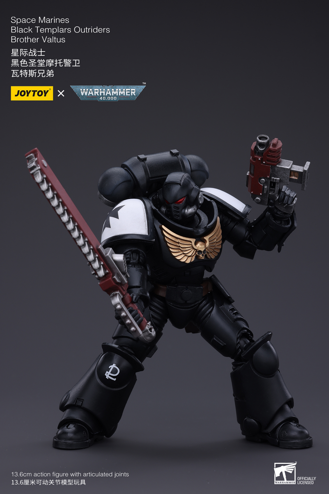 JOYTOY SPACE MARINES BLACK TEMPLARS OUTRIDERS BROTHER VALTUS