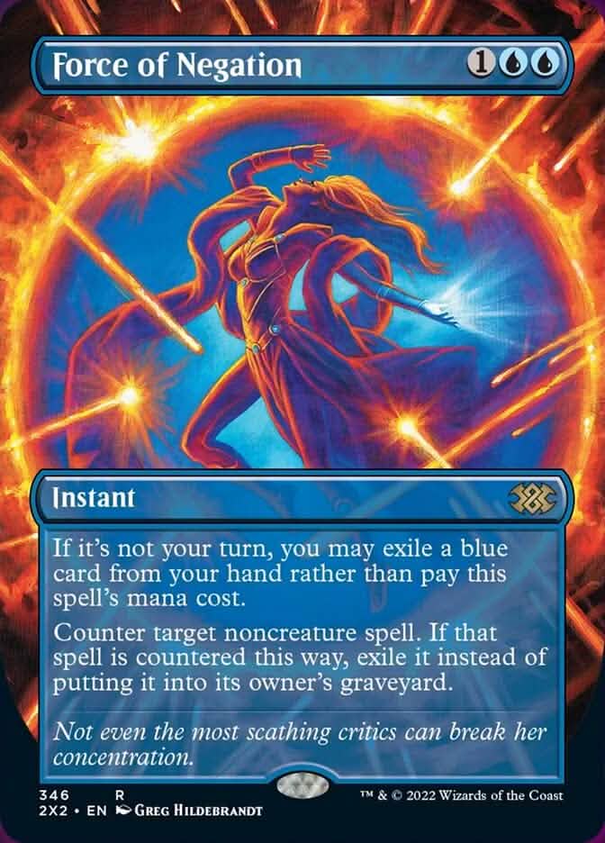 Force of Negation (Borderless Alternate Art) [Double Masters 2022]