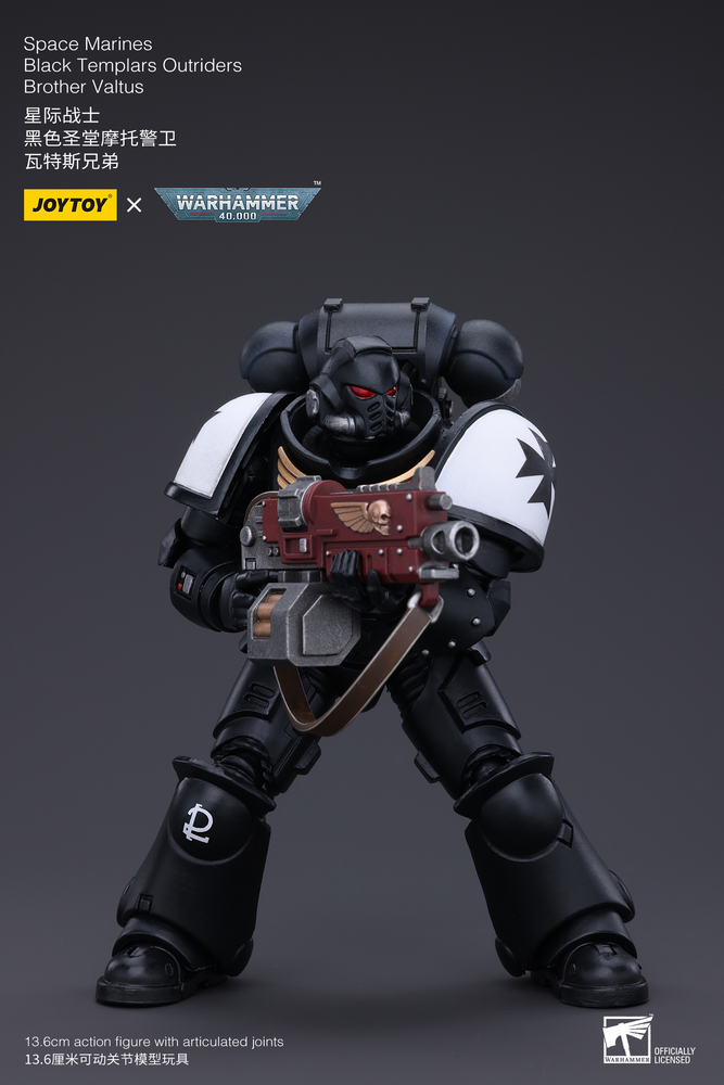 JOYTOY SPACE MARINES BLACK TEMPLARS OUTRIDERS BROTHER VALTUS