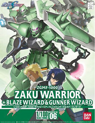 HG 1/100 #06 Zaku Warrior + Blaze Wizard & Gunner Wizard