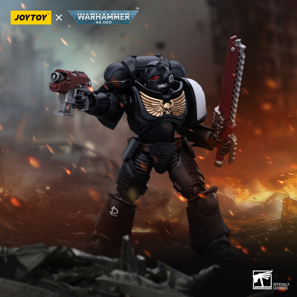 JOYTOY SPACE MARINES BLACK TEMPLARS OUTRIDERS BROTHER VALTUS