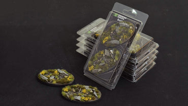 Gamers Grass Battle Ready Bases - Highland - Oval 90mm (x2)