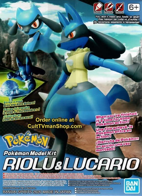 Pokemon Model Kit #44 Riolu & Lucario