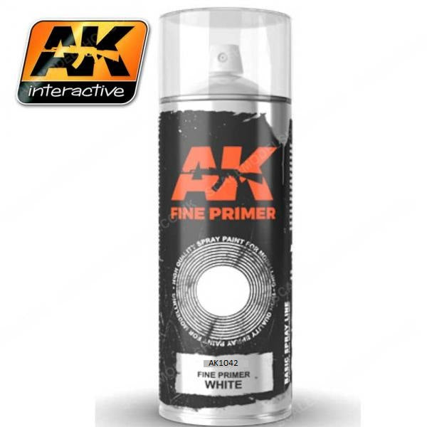 AK Interactive Fine Primer White Spray (USA) 200ML