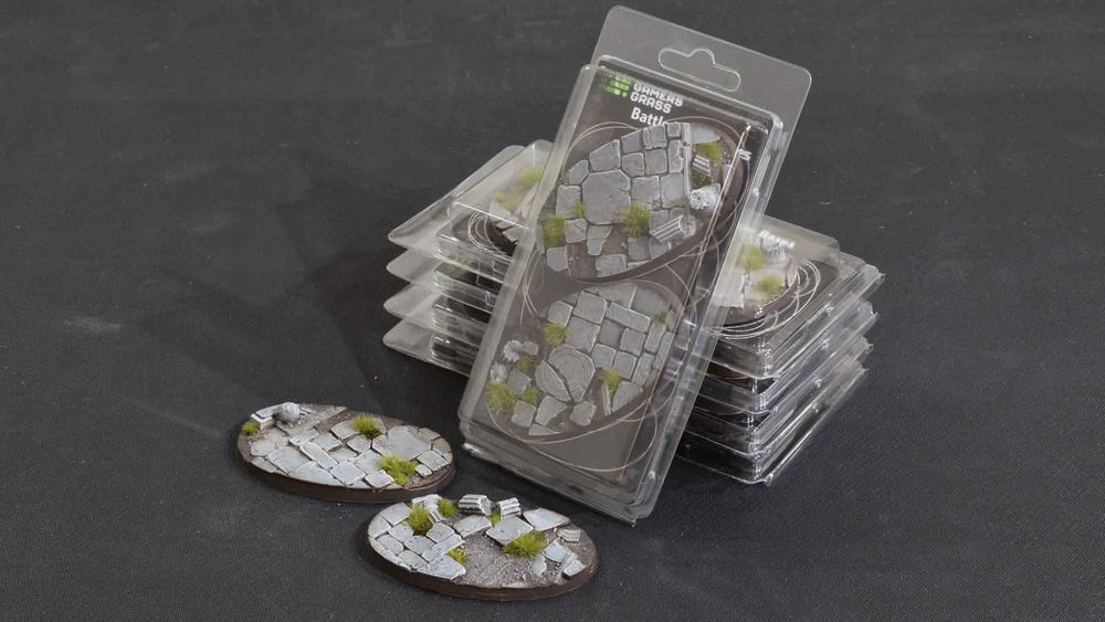 Gamers Grass Battle Ready Bases - Temple - Oval 90mm (x2)