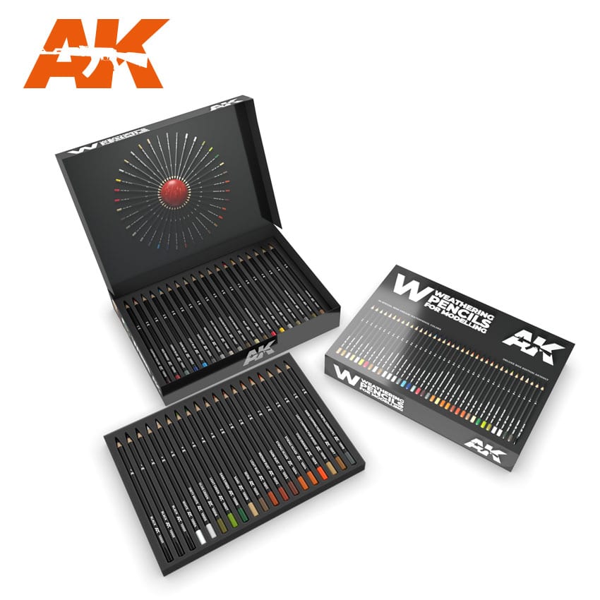 AK INTERACTIVE WEATHERING PENCIL DELUXE EDITION BOX (ALL 37 COLOURS)