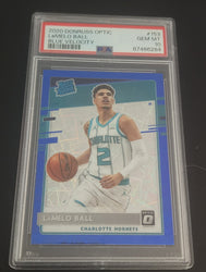 2020-21 Panini Donruss Optic Blue Velocity #153 Rookie Rc Lamelo Ball Psa 10