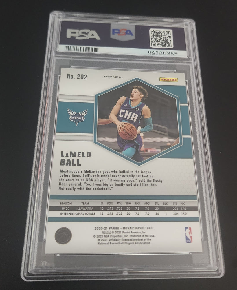 2020-21 Panini Mosaic Camo Pink #202 Rookie Rc Lamelo Ball Psa 10