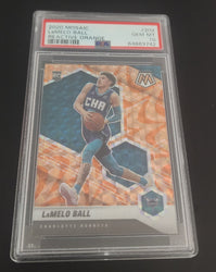 2020-21 Panini Mosaic Reactive Orange #202 Rookie Rc Lamelo Ball Psa 10