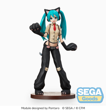 "Hatsune Miku: Project DIVA Arcade Future Tone" SPM Figure "Hatsune Miku - Kitty Cat"