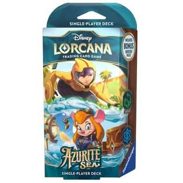 DISNEY LORCANA AZURITE SEA STARTER EMERALD AND SAPPHIRE
