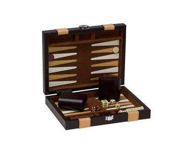 CHH 9" BROWN/TAN BACKGAMMON SET