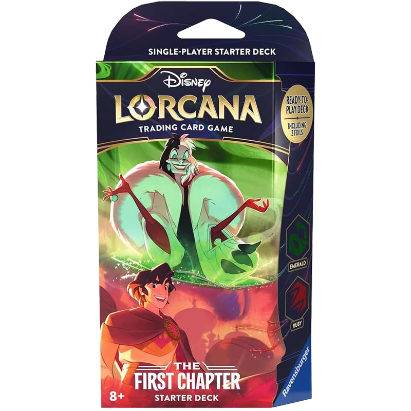 DISNEY LORCANA STARTER DECK Emerald and Ruby