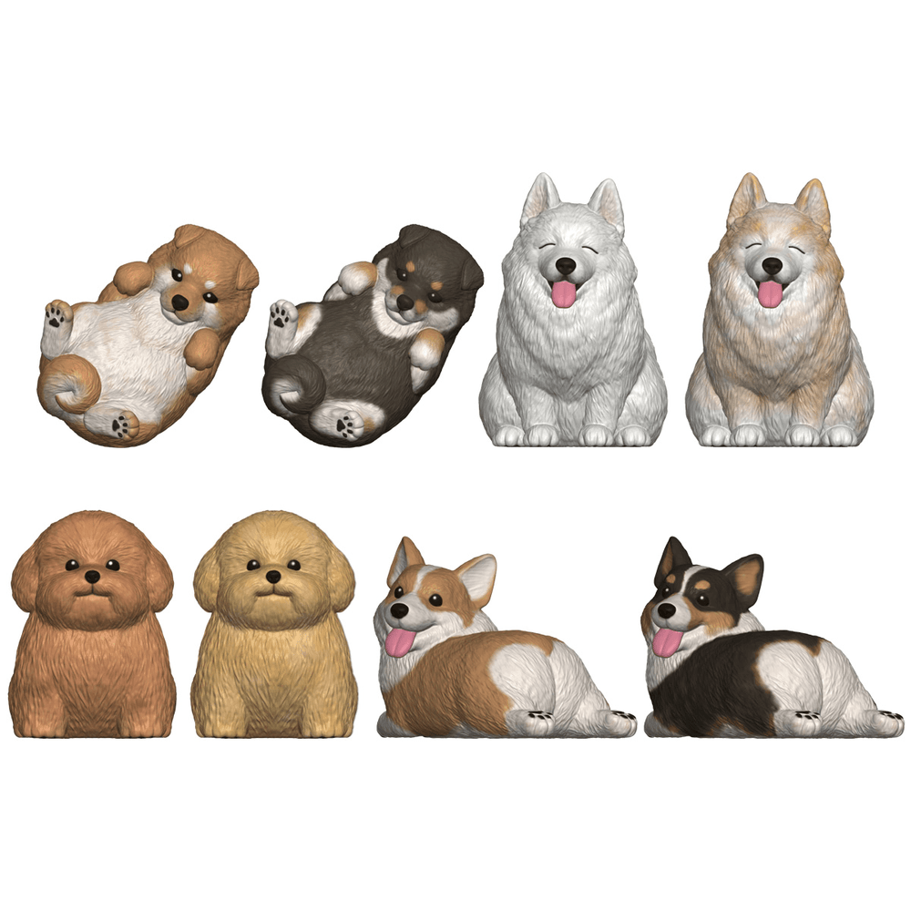 MOCCHIRI KORORIN DOGS (BOX/12), BANDAI SHOKUGAN MOCCHIRI KORORIN