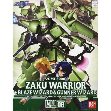 HG 1/100 #06 Zaku Warrior + Blaze Wizard & Gunner Wizard