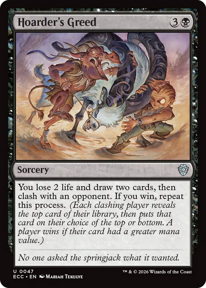 Hoarder's Greed [Lorwyn Eclipsed Commander]