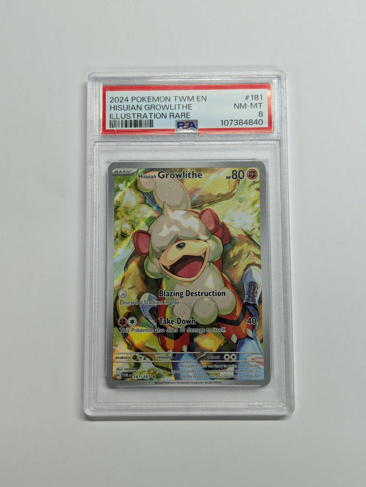 Hisuian Growlithe (181/167) [Scarlet & Violet: Twilight Masquerade] Graded PSA 8