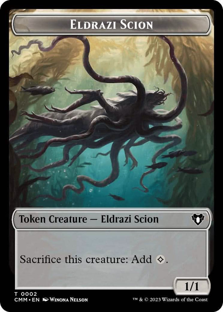 Eldrazi Scion // Dragon (0020) Double-Sided Token [Commander Masters Tokens]