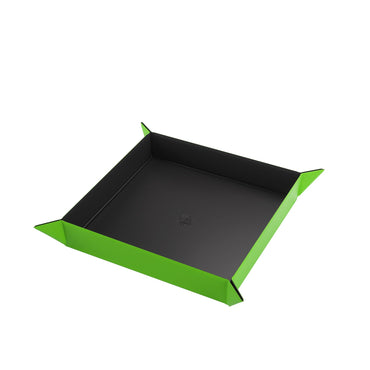 GAMEGENIC DICE TRAY SQUARE BLACK/GREEN
