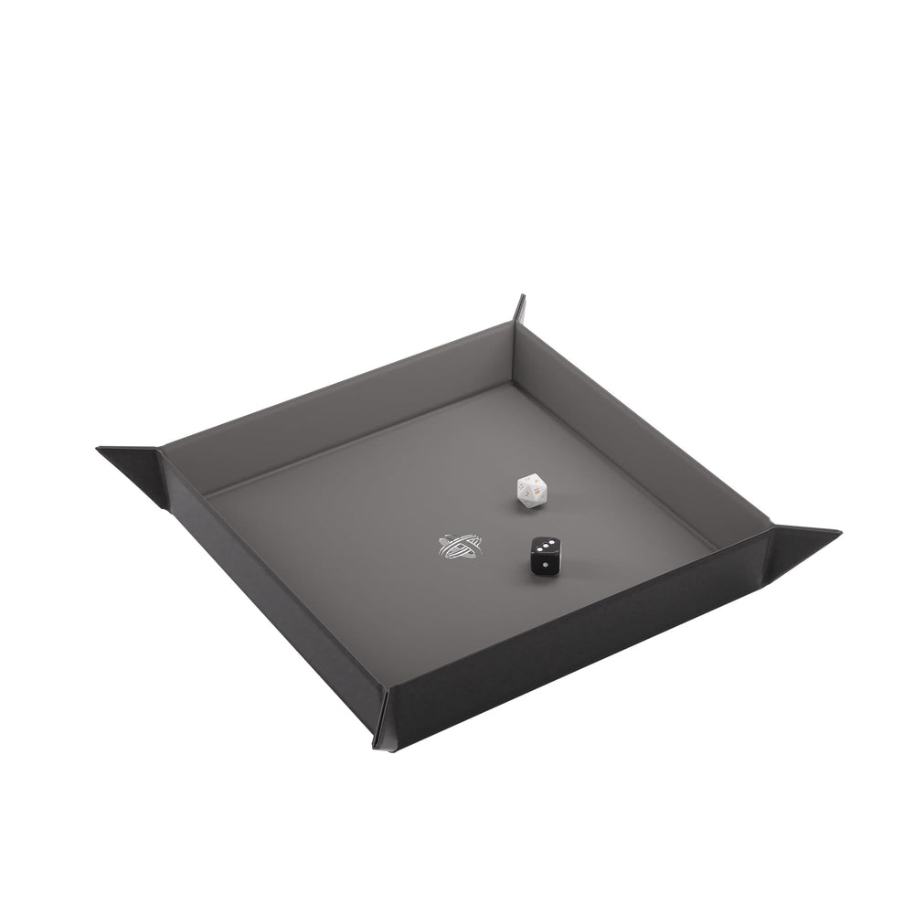 GAMEGENIC DICE TRAY SQUARE BLACK/GRAY