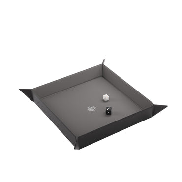 GAMEGENIC DICE TRAY SQUARE BLACK/GRAY