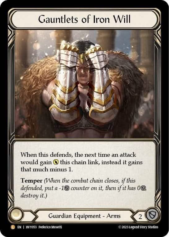 Gauntlets of Iron Will [HVY053] (Heavy Hitters)  Cold Foil