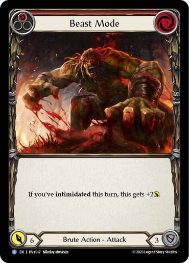 Beast Mode (Red) [HVY017] (Heavy Hitters)  Rainbow Foil