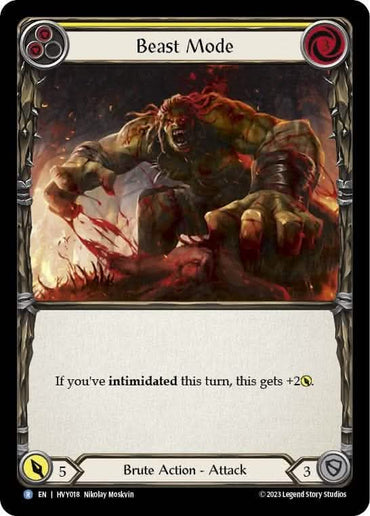 Beast Mode (Yellow) [HVY018] (Heavy Hitters)  Rainbow Foil