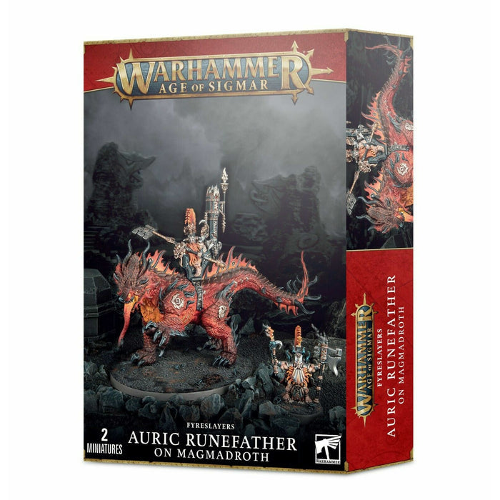 WARHAMMER: AGE OF SIGMAR: FYRESLAYERS AURIC RUNEFATHER ON MAGMADROTH