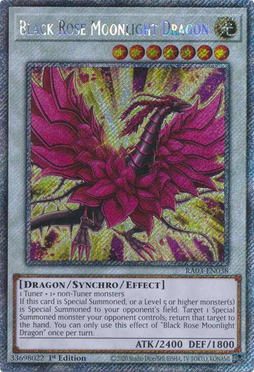 Black Rose Moonlight Dragon (Platinum Secret Rare) [RA03-EN038] Platinum Secret Rare