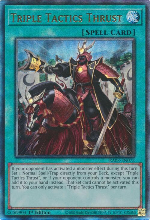 Triple Tactics Thrust (UTR) [RA03-EN072] Prismatic Ultimate Rare