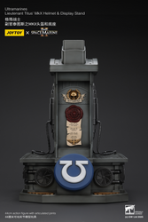 JOYTOY ULTRAMARINES LIEUTENANT TITUS' MKX HELMET & DISPLAY STAND