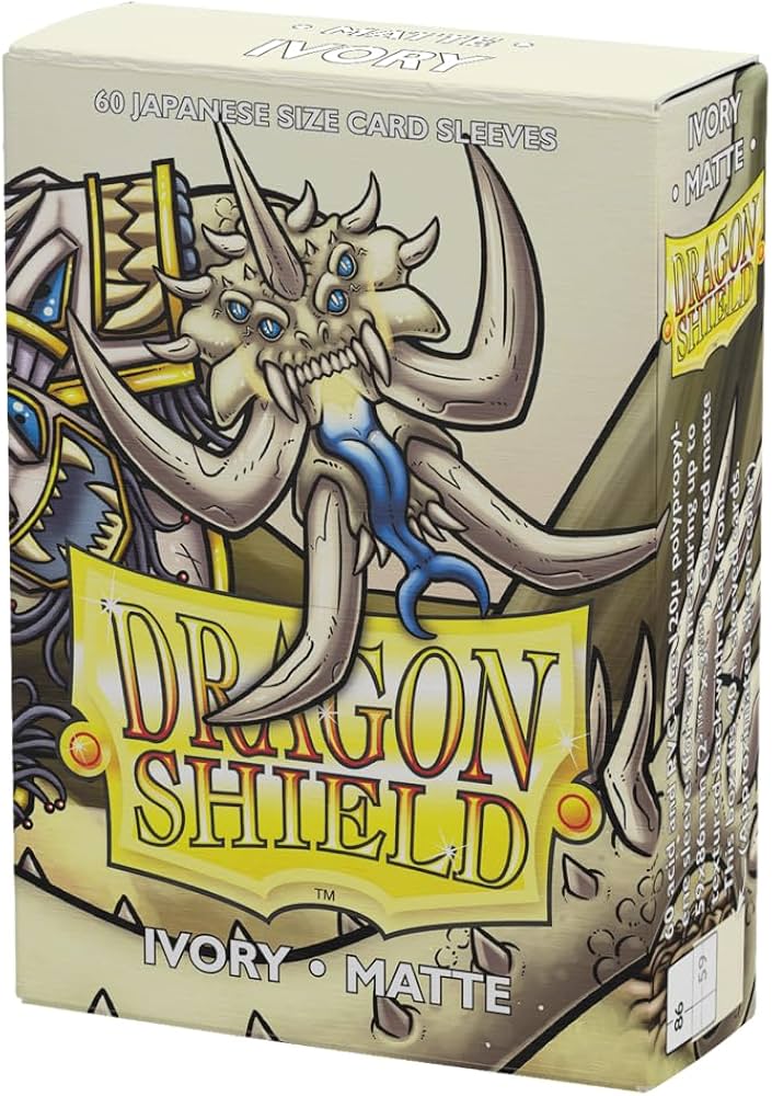 DRAGON SHIELD SLEEVES JAPANESE MATTE IVORY 60CT